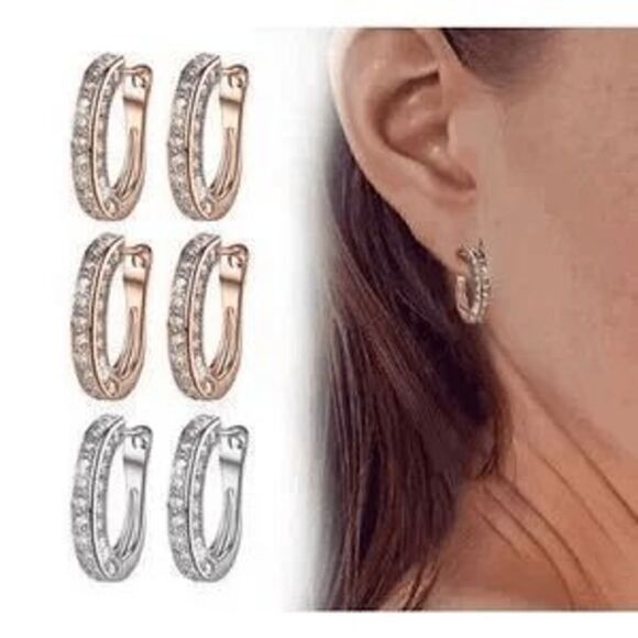 Gold Diamond Earrings  - Picture 7 of 7